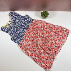 Matilda Jane 435 Red White Blue Floral Paisley Dress Girl Size 16